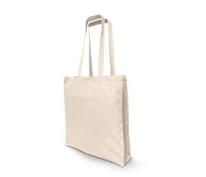 NEWGEN NG110 - RECYCLED TOTE BAG WITH GUSSET Naturalny